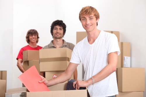 Careful loading of household items for a small removal job