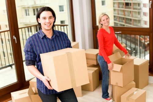 Organised packing of household items for a move in Lambeth